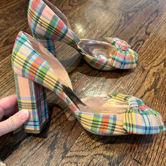 J. Crew Pastel Plaid Heels - Picture 3 of 8